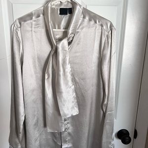 Satin silver shirt